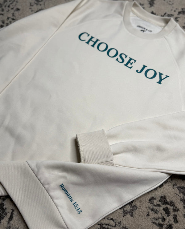 Organic Cotton Blend Sweatshirt - Choose Joy Crewneck