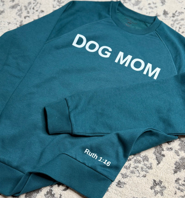 Organic Cotton Blend Sweatshirt - Dog Mom Crewneck