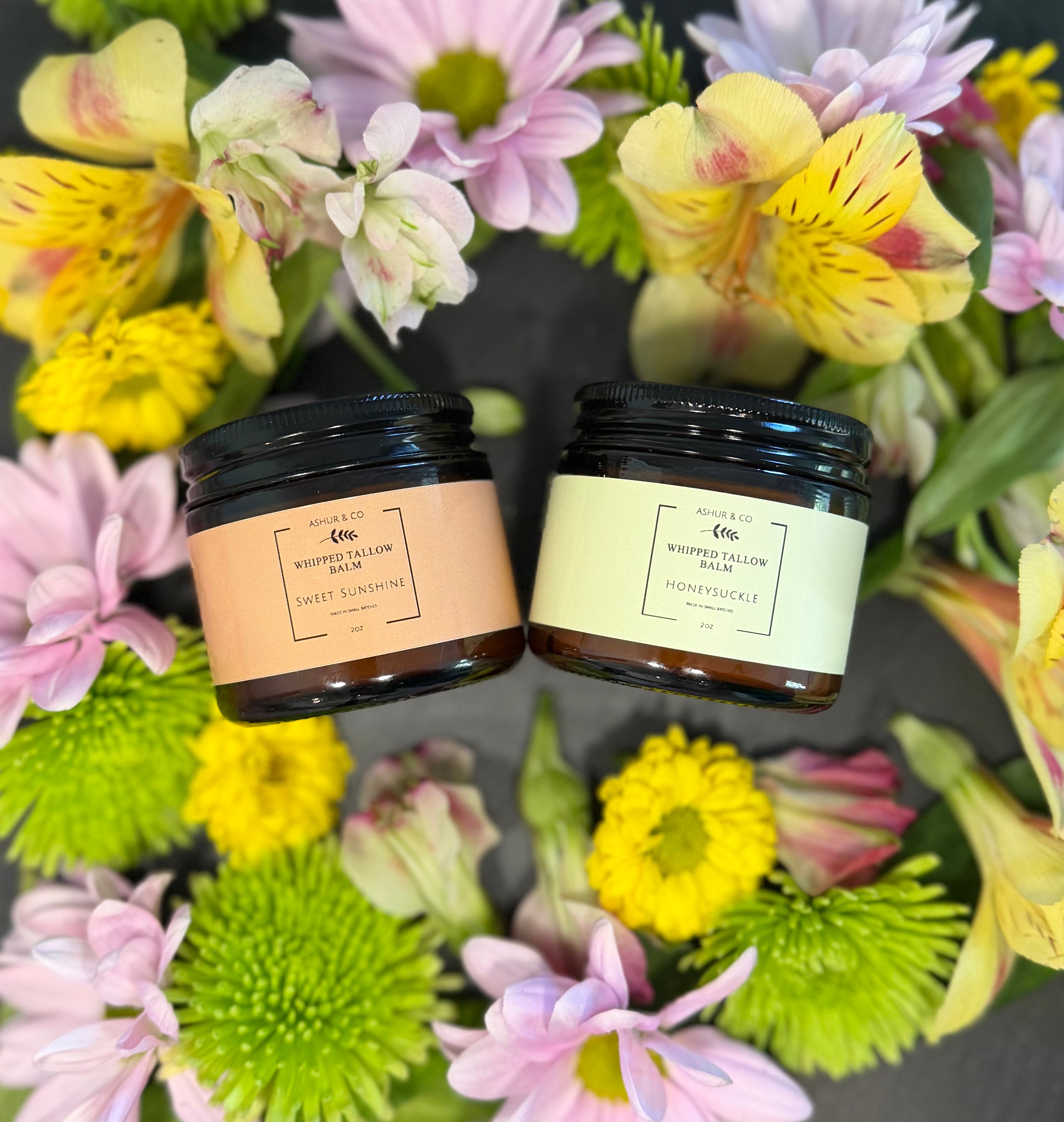 Spring Whipped Tallow Duo | Whipped Tallow Moisturizer with Jojoba Oil | Grass-Fed Natural Skin Balm