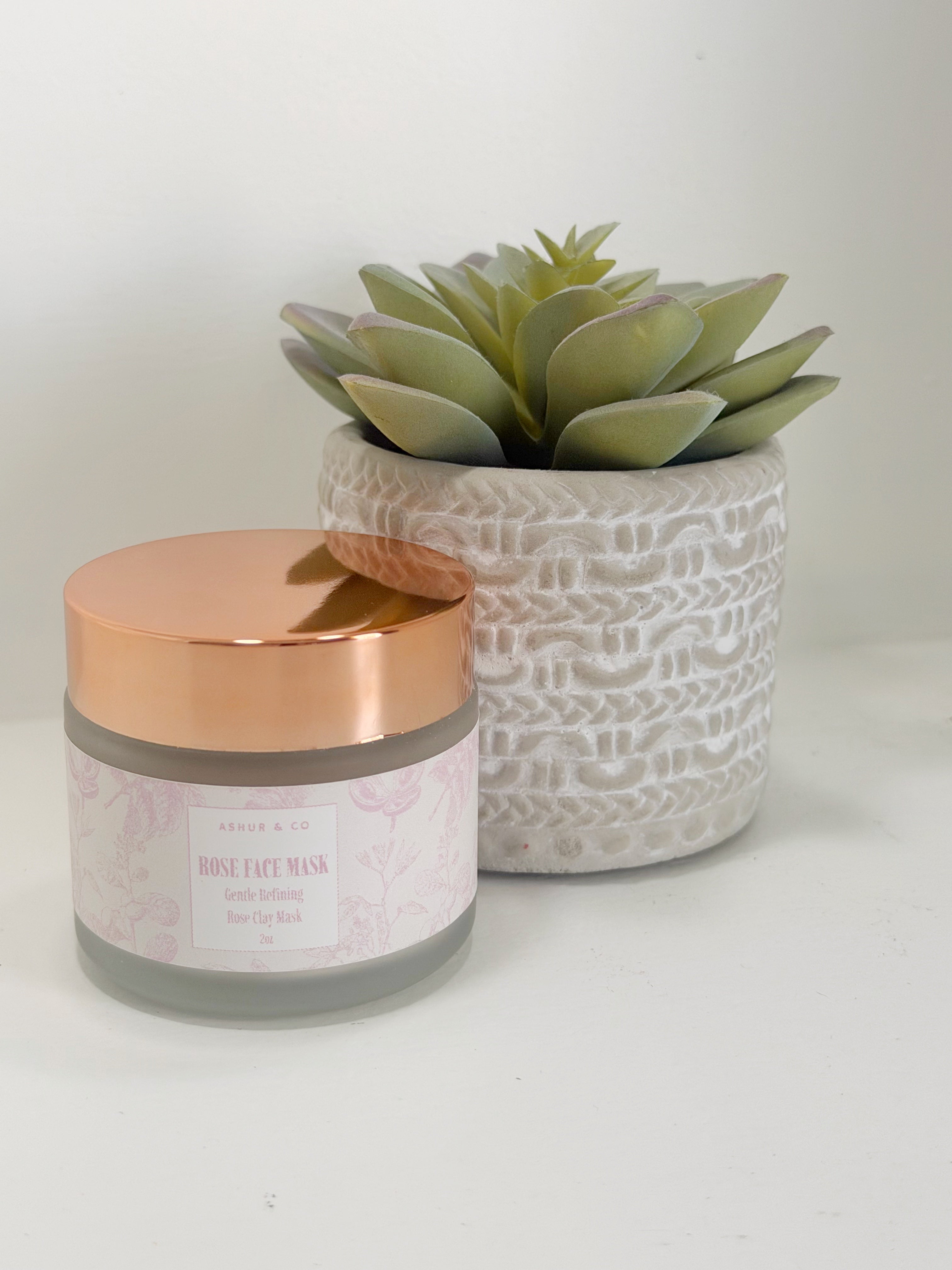 Rose Face Mask, Gentle Refining Rose Clay Mask