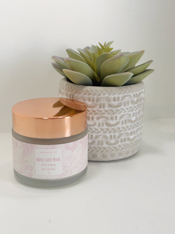 Rose Face Mask, Gentle Refining Rose Clay Mask